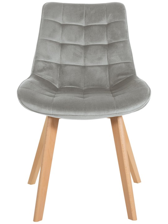 Cadeira de veludo Brook, cinza