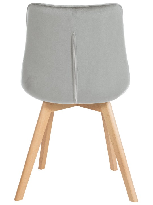 Cadeira de veludo Brook, cinza