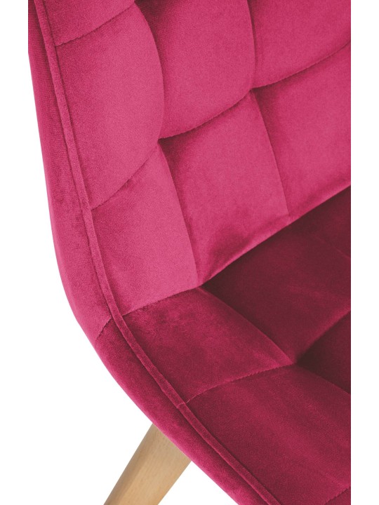 Cadeira de veludo Brook, vermelho