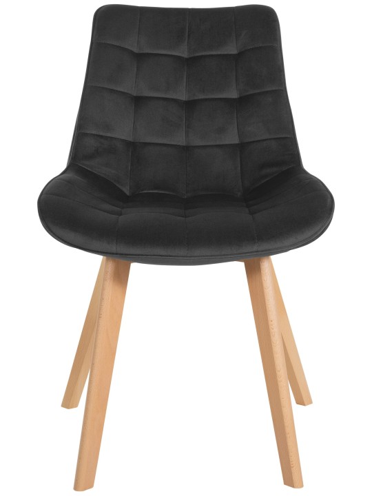 Cadeira de veludo Brook, preto