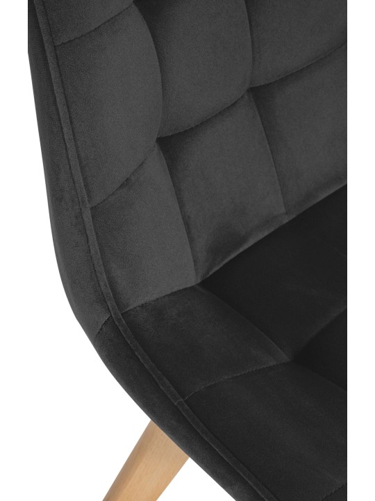 Cadeira de veludo Brook, preto