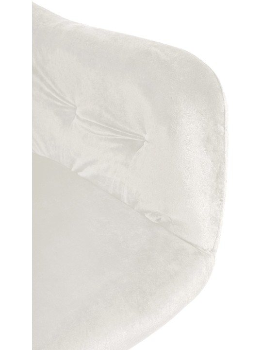 Cadeira de jantar de veludo Stanley, creme
