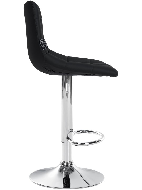 Conjunto de 2 bancos altos Jerry em couro sintético cromado, preto Conjunto de 2 bancos altos Jerry em couro sintético cromado, preto