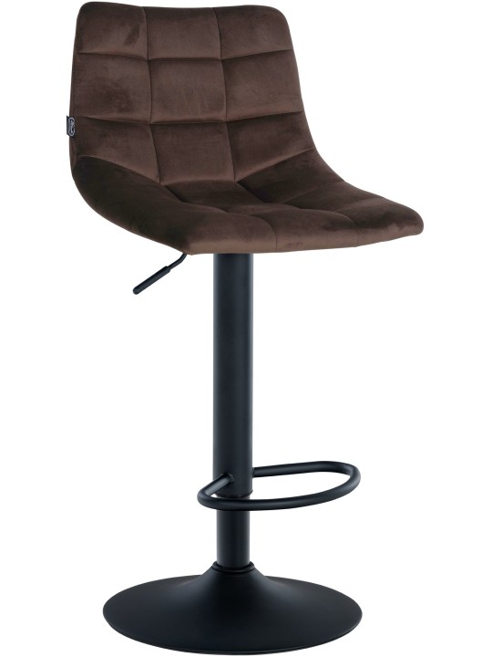 Conjunto de 2 bancos altos em veludo Jerry, castanho Conjunto de 2 bancos altos em veludo Jerry, castanho