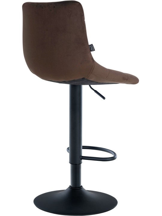 Conjunto de 2 bancos altos em veludo Jerry, castanho Conjunto de 2 bancos altos em veludo Jerry, castanho