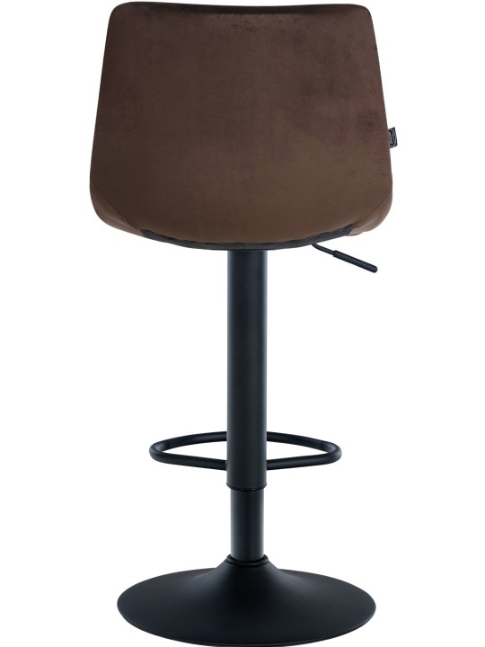 Conjunto de 2 bancos altos em veludo Jerry, castanho Conjunto de 2 bancos altos em veludo Jerry, castanho