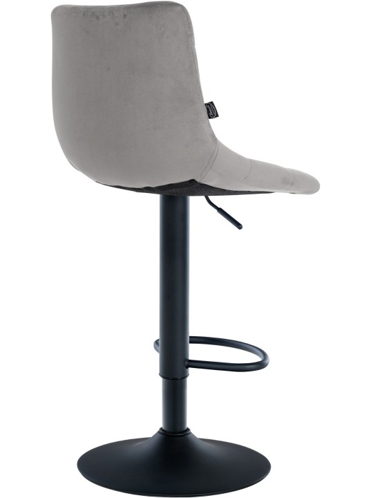 Conjunto de 2 bancos altos em veludo Jerry, cinza