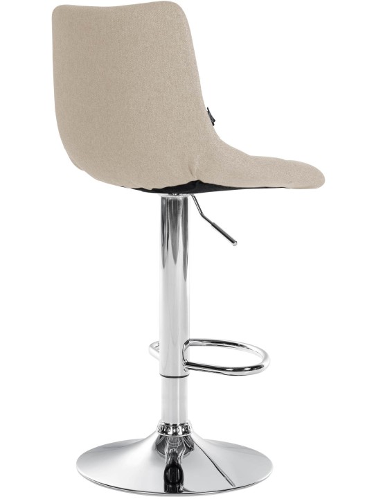 Conjunto de 2 bancos altos em tecido Jerry cromado, creme Conjunto de 2 bancos altos em tecido Jerry cromado, creme