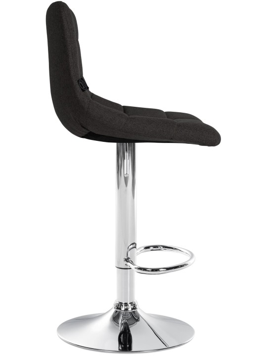 Conjunto de 2 bancos altos em tecido Jerry cromado, preto Conjunto de 2 bancos altos em tecido Jerry cromado, preto