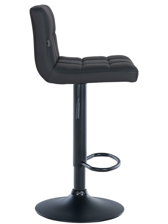 Banqueta alta Feni couro sintético, preto