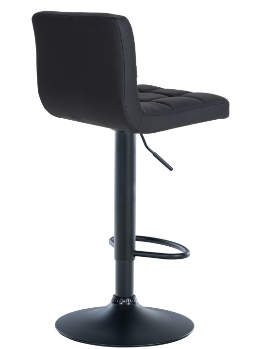 Banqueta alta Feni couro sintético, preto