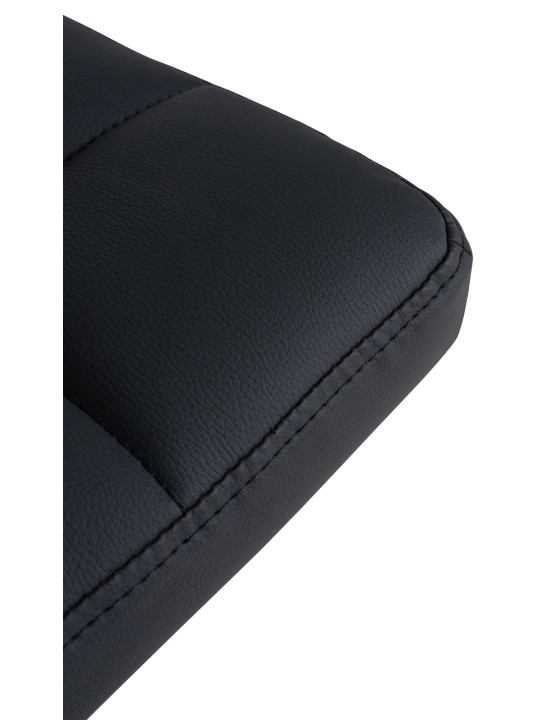 Banqueta alta Feni couro sintético, preto