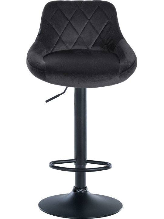 Conjunto de 2 bancos altos em veludo Lazio, cinza escuro