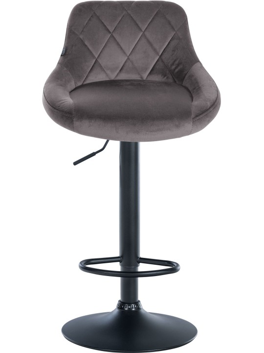 Conjunto de 2 bancos altos em veludo Lazio, cinza