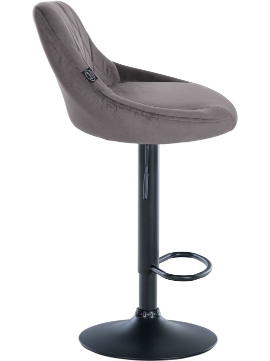 Conjunto de 2 bancos altos em veludo Lazio, cinza