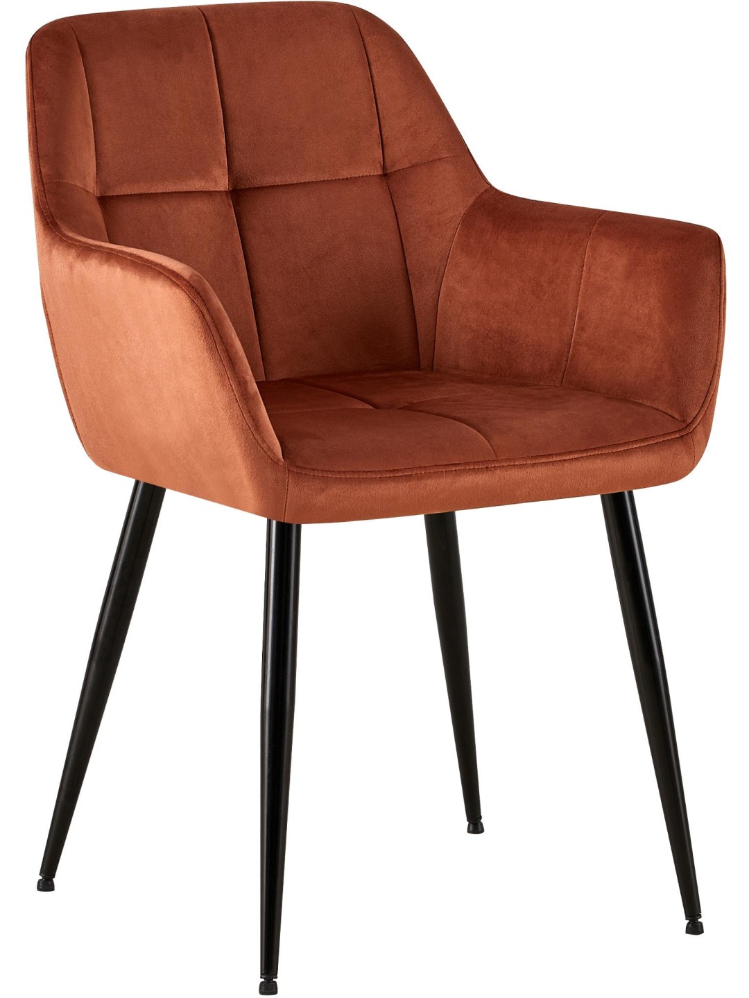 Cadeira para visitantes Emia de veludo, castanho