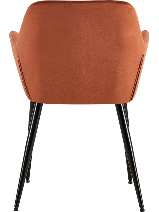 Cadeira para visitantes Emia de veludo, castanho