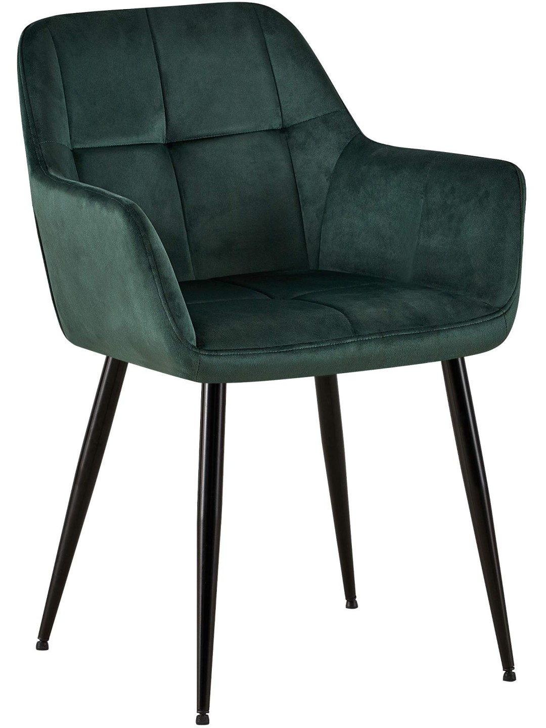 Cadeira para visitantes Emia de veludo, verde