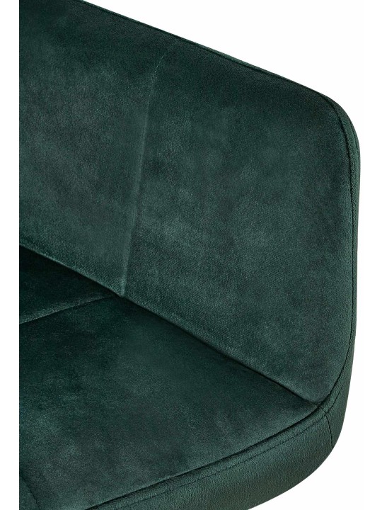 Cadeira para visitantes Emia de veludo, verde