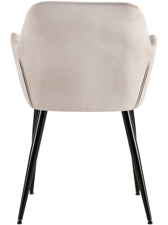 Cadeira para visitantes Emia de veludo, cinza claro