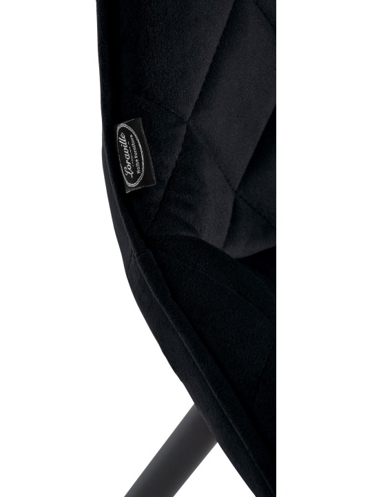 Molas de cadeira em veludo, preto