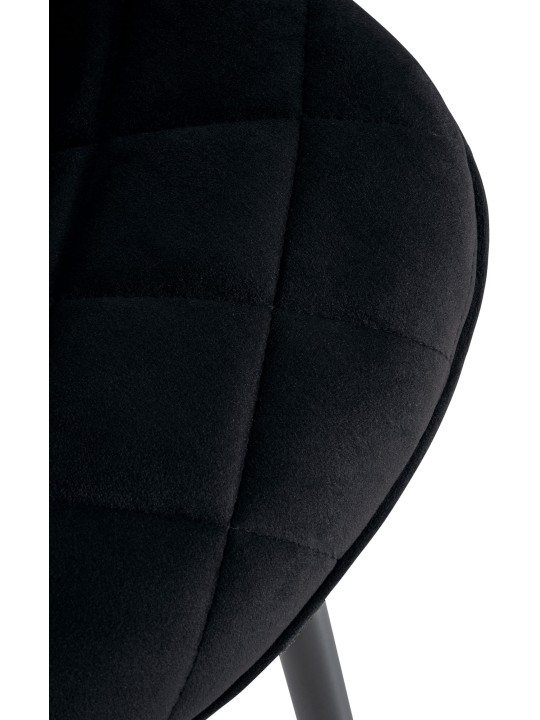 Molas de cadeira em veludo, preto