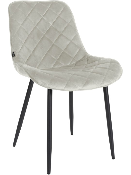 Conjunto de 4 cadeiras Molas veludo, creme