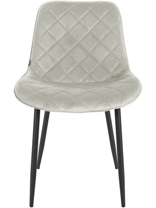 Conjunto de 4 cadeiras Molas veludo, creme