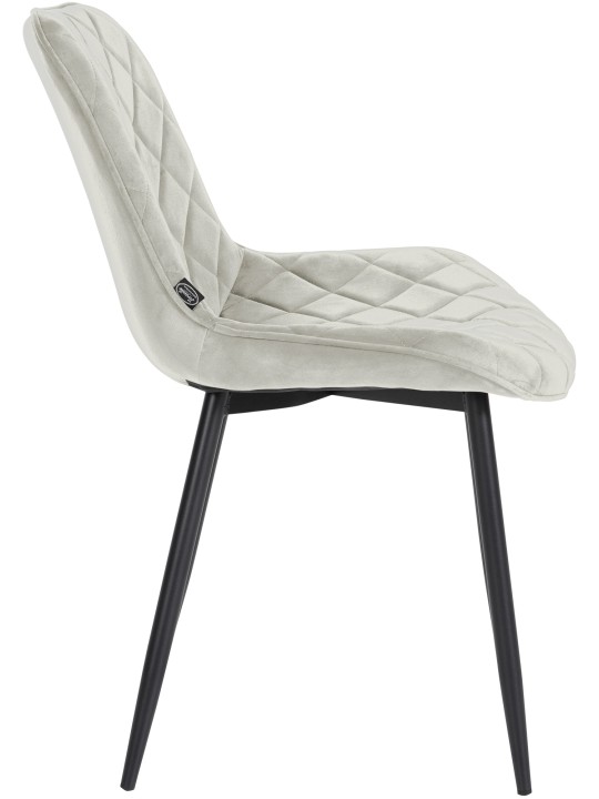 Conjunto de 4 cadeiras Molas veludo, creme