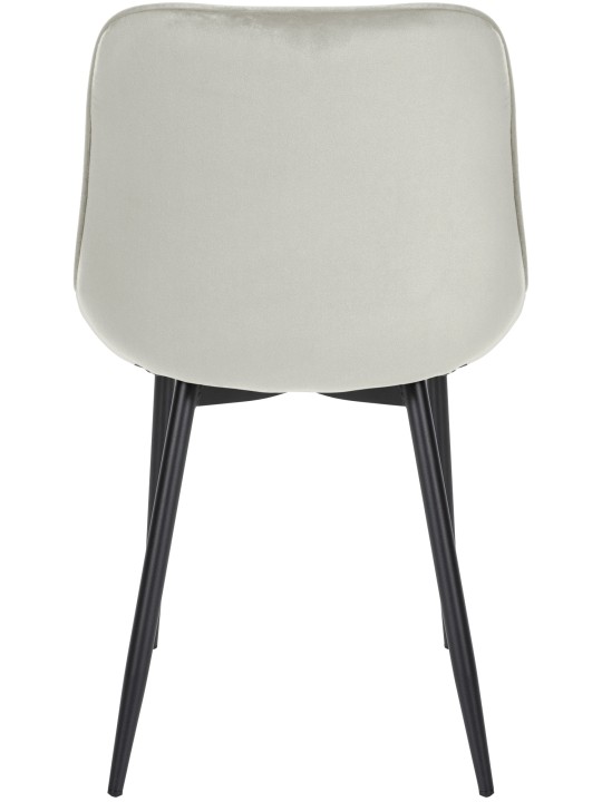 Conjunto de 4 cadeiras Molas veludo, creme