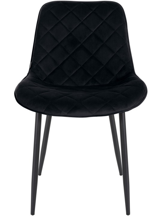 Conjunto de 4 cadeiras Molas veludo, preto Conjunto de 4 cadeiras Molas veludo, preto