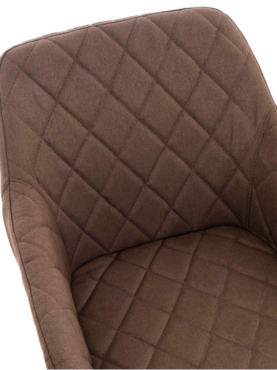 Cadeira de jantar em tecido Shila, castanho