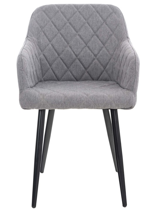 Cadeira de jantar em tecido Shila, cinza