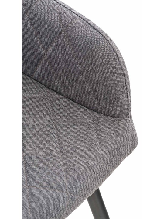Cadeira de jantar em tecido Shila, cinza