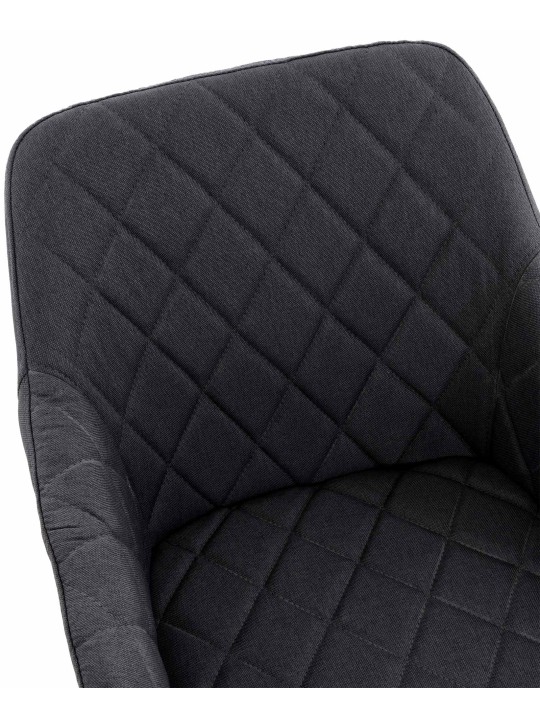 Cadeira de jantar em tecido Shila, preto