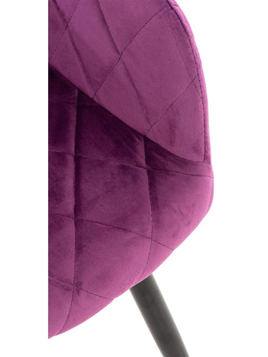 Cadeira de jantar de veludo Shila, lilás
