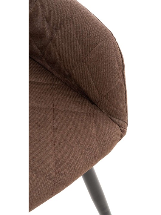 Conjunto de 2 cadeiras de jantar em tecido Shila, castanho Conjunto de 2 cadeiras de jantar em tecido Shila, castanho