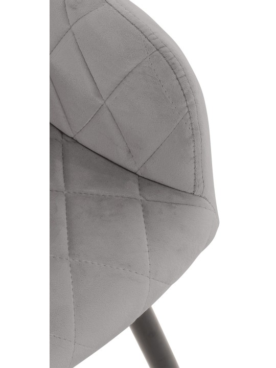 Conjunto de 2 cadeiras de jantar Shila veludo, cinza