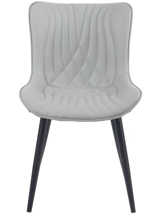 Conjunto de 2 cadeiras em pele sintética Brady, cinza