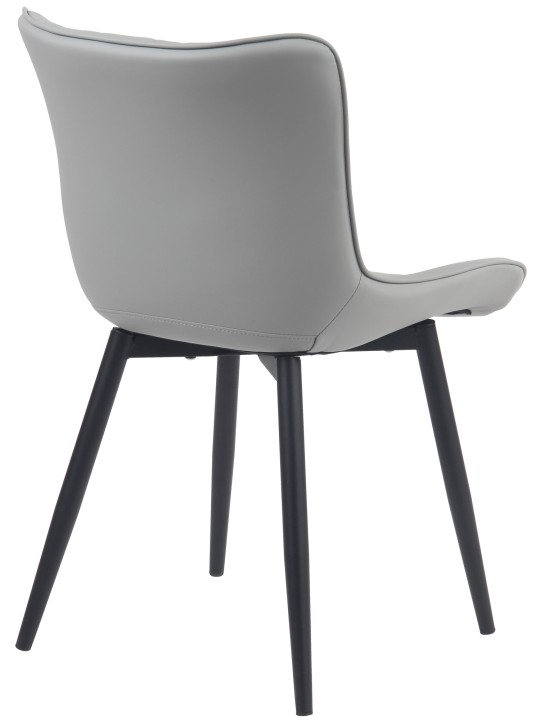 Conjunto de 2 cadeiras em pele sintética Brady, cinza