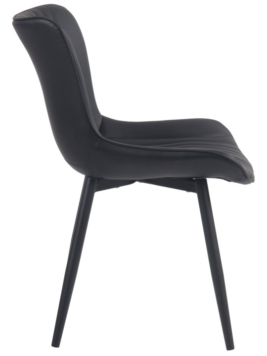 Conjunto de 2 cadeiras em pele sintética Brady, preto