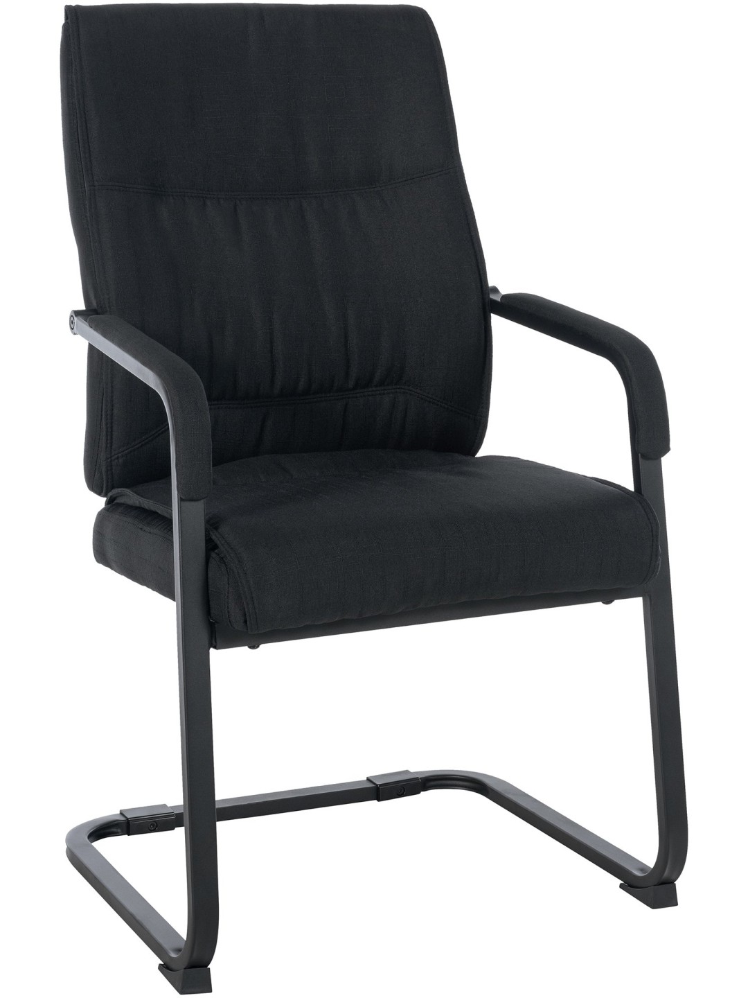 Cadeira para visitantes XL tecido Anubis, preto/preto