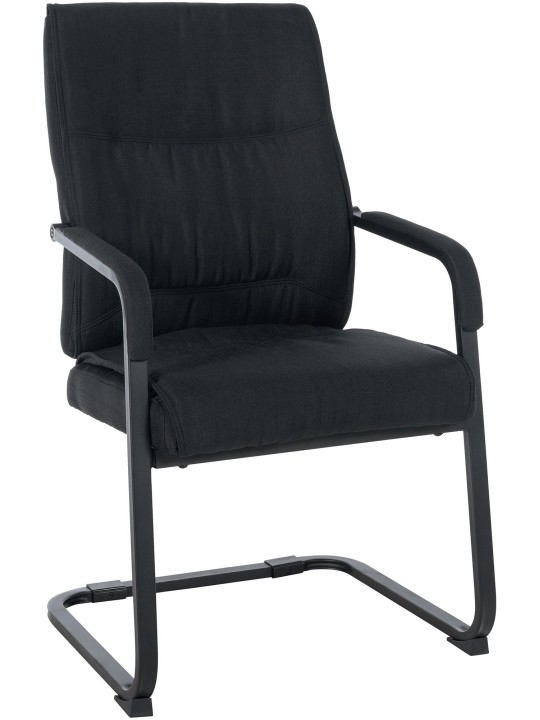 Cadeira para visitantes XL tecido Anubis, preto/preto