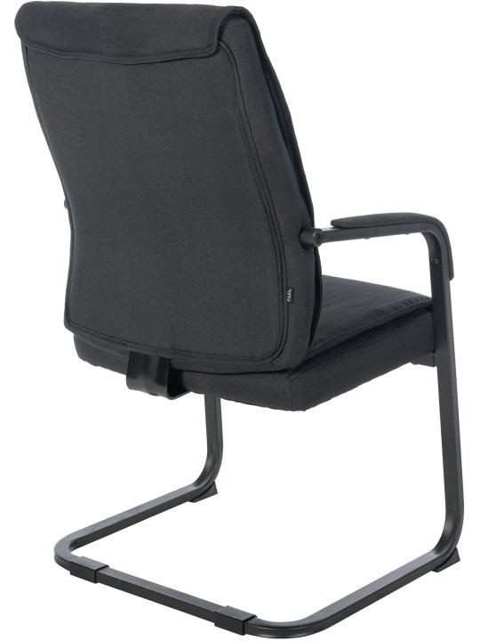 Cadeira para visitantes XL tecido Anubis, preto/preto