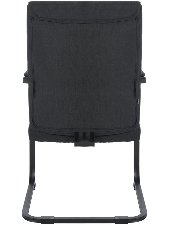 Cadeira para visitantes XL tecido Anubis, preto/preto