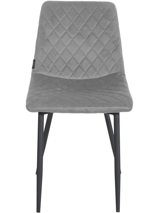 Conjunto de 4 cadeiras de veludo Telde, cinza