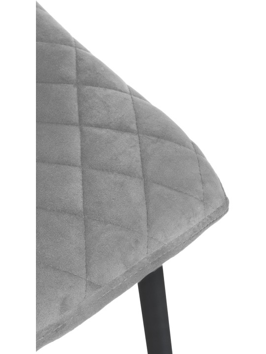 Conjunto de 4 cadeiras de veludo Telde, cinza