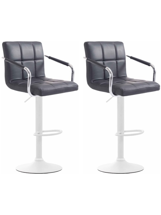 Conjunto de 2 bancos altos Lucy V2, preto