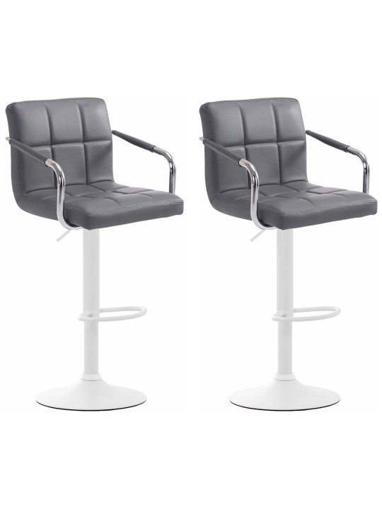Conjunto de 2 bancos altos Lucy V2, cinza
