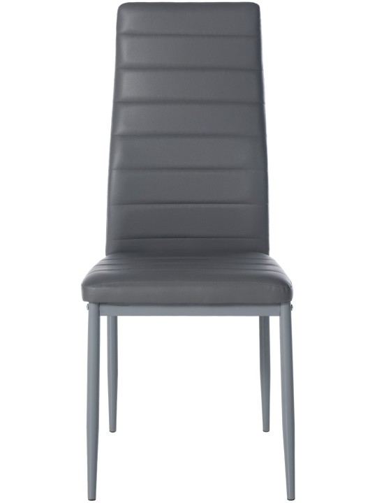 Cadeira da sala de jantar Mayfair couro sintético, cinza